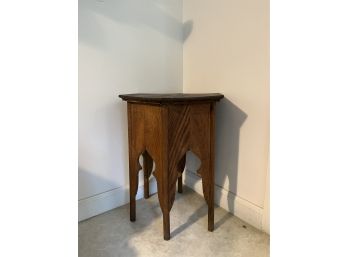 A Moorish Influence Wood Occasional Table - Old