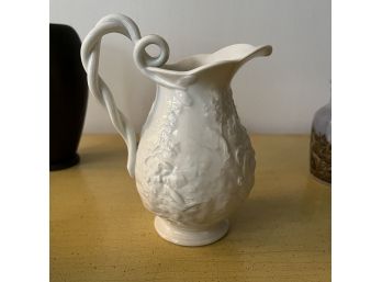 A Ginori Capodimonte White Pitcher With Nymphs And Tendrils And More Porcelain