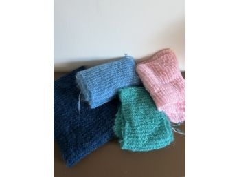 Handknit Colorful Mohair Scarves