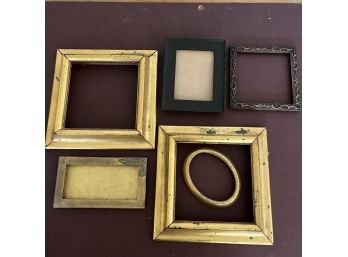 Assorted Frames Including Very Nice Matching Gold Leaf