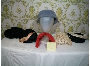 Lot #6 - Nice Grouping Of Vintage Ladies Hats + Vintage Hat Box