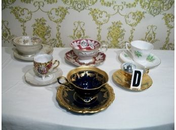 (LOT D) Lot Of 6 Tea Cups & Saucers - 5 Germany 1/ England  - Great Colors