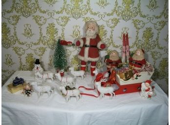 Fantastic Christmas Lot W/Vintage Santas (Possibly German)