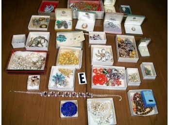 Lot E - Costume Jewelry Lot Assorted Group -  Hobe, Kramer, Weiss & More