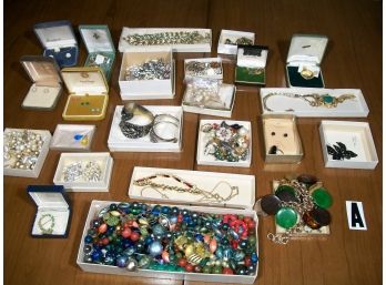 Lot A - Costume Jewelry Lot Assorted Group W/ Pieces By Kramer, Weiss, Marvella