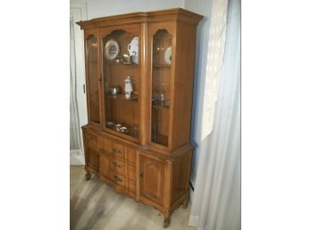 Vintage French Provincial China Cabinet - Mallary Furniture Co. 1940's/50's
