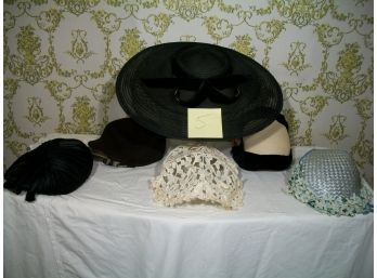 Lot #5 - Nice Grouping Of Vintage Ladies Hats + Vintage Hat Box