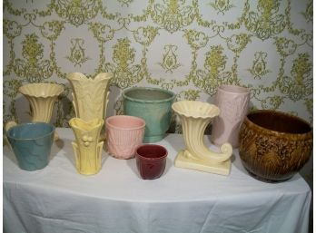 Great Vintage Lot American Art Pottery - 10 Pieces - Nelson McCoy / McCoy Others