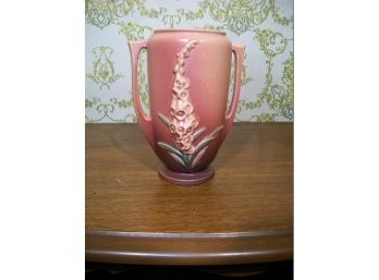 Pretty Roseville Pink 'Foxglove' Pattern 1940's Vase