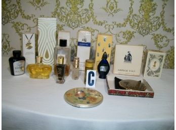 (LOT C) Huge Perfume Lot - Compacts Stratton,  Arpege, Chanel, Faberge,  Marcel Rochas