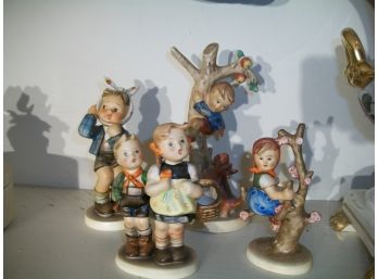 Lot Of Four Hummel Figurines (Older Marks) Assorted Sizes