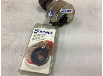 Small Dremel Circular Saw Attachment With Extra Brand New Saw Blade See Pictures
