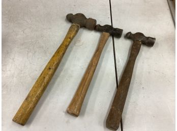 Lot Of 3 Ball Pien Hammers Good Overall Condition