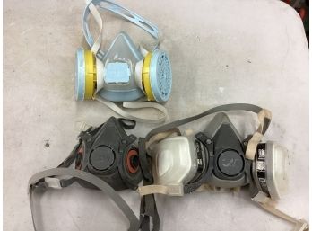 2- 3m Half Face Respirator And A Willson Freedom 2000 Series Respirator See Pictures