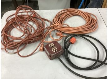 3 Used Extention Cords See Pictures