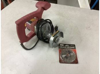 Chicago Electric Power Tools 3-3/8in Blade Toe Kick Saw With Brand New Blade Tested Works