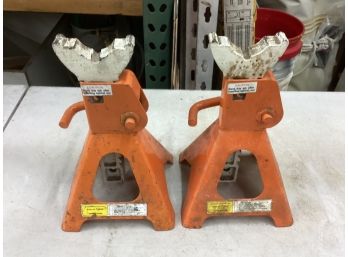 A Set Of 3 Ton Heavy Duty Jack Stands Model P38846 Good Overall Condition See Pictures