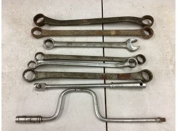 8 Large Boxed End Wrenches Breaker Bar Spinner Handle Billings Williams Bonney See Pictures