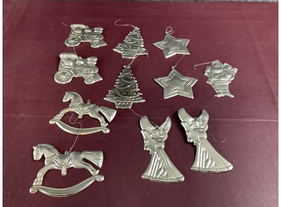 Lot Of 12 Metal Ornaments