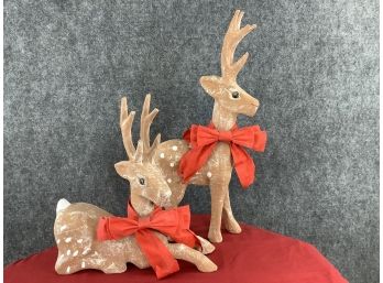 Pair Of Paper Mache Deer