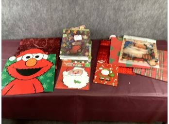 Mixed Lot Of Holiday Gift Bags