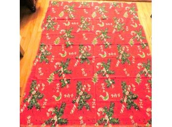 Vintage Christmas Candy Cane Fabric
