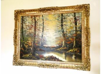 Autumn Woodlands Oil Painting By Silvana