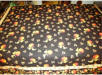 Vintage Cornell Peaches Square Tablecloth