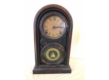 Antique Ingraham Mantle Clock With Cornucopia Motiff 1800's