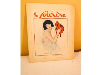 1920s French Art Deco Le Sourire Magazine Print La Femme