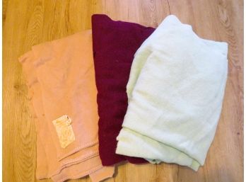 Trio Of Vintage Wool Blankets Whitney