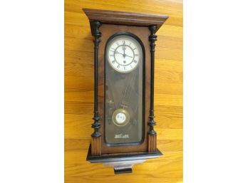 Walnut Wall Clock Junghans R A Pendulum With Clock Parts