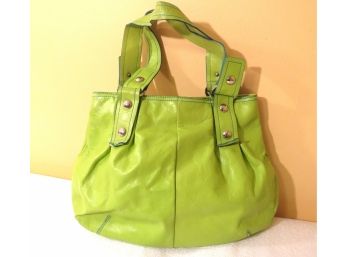 Kenneth Cole Reaction Lime Green Leather Purse
