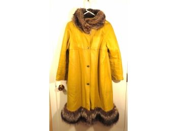 Vintage Bonnie Cashin Leather And Real Fur Coat