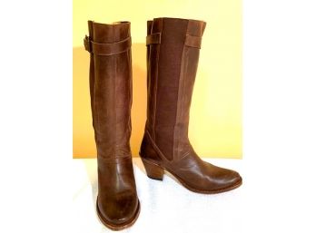 Tall Womens Frye Leather And Suede Boots 7M