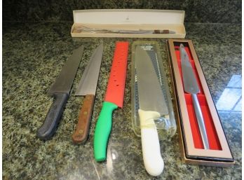 Lot Of Large Kitchen & Carving Knives