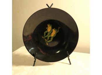 Vintage MCM Couroc Frog Dish Bowl