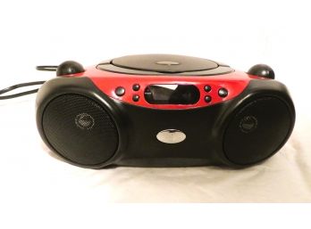 Red CD Bluetooth Boombox