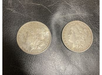 2 Morgan Silver Dollars 1878-S  1900-S . Nice Condition