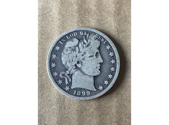 1899 Barber Silver Half  Dollar 90 Percent Silver