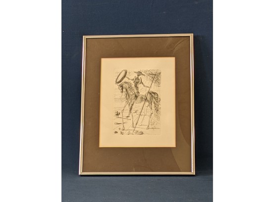Original Salvador Dali Etching Don Quixote Lithograph