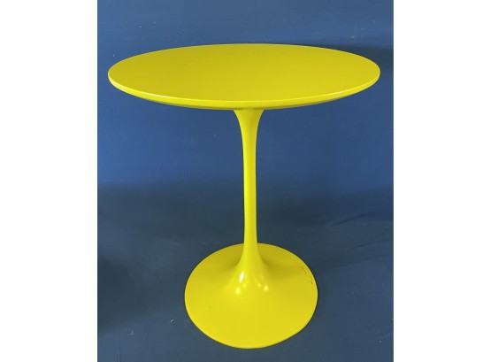 Yellow Saarinen Style Tulip Table