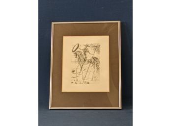 Original Salvador Dali Etching Don Quixote Lithograph