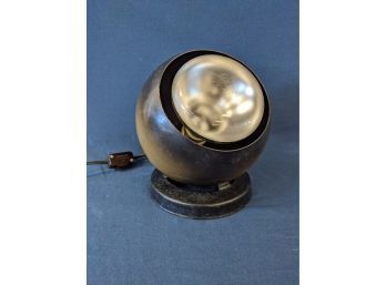 Vintage 1970s 'Eyeball' Orb Desk / Table Lamp On Stand - Uplight
