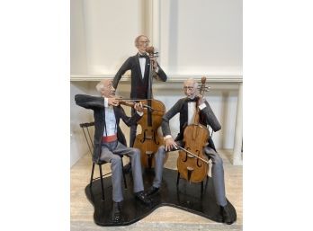 The Classical Trio Hand Made Unique 22x25x18 Plaster Wood Fabric Violin Cello Unknown Artist Tanglewood Fan