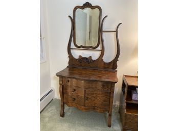 Oak Dresser With Mirror And Towel Racks 34x70x20 Well Made And Beautiful Antique Dresser Wash Stand