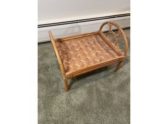 Rattan Small Table/ Tray  W20xL 20x H 15 ( Handles) Inches