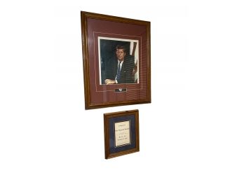 John F Kennedy Framed Print & Memoriam