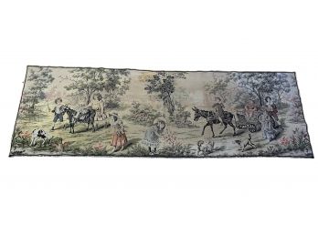 Older Tapestry Featuring Children Going Down To A Lake