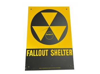 1960s Original Fallout Shelter Sign